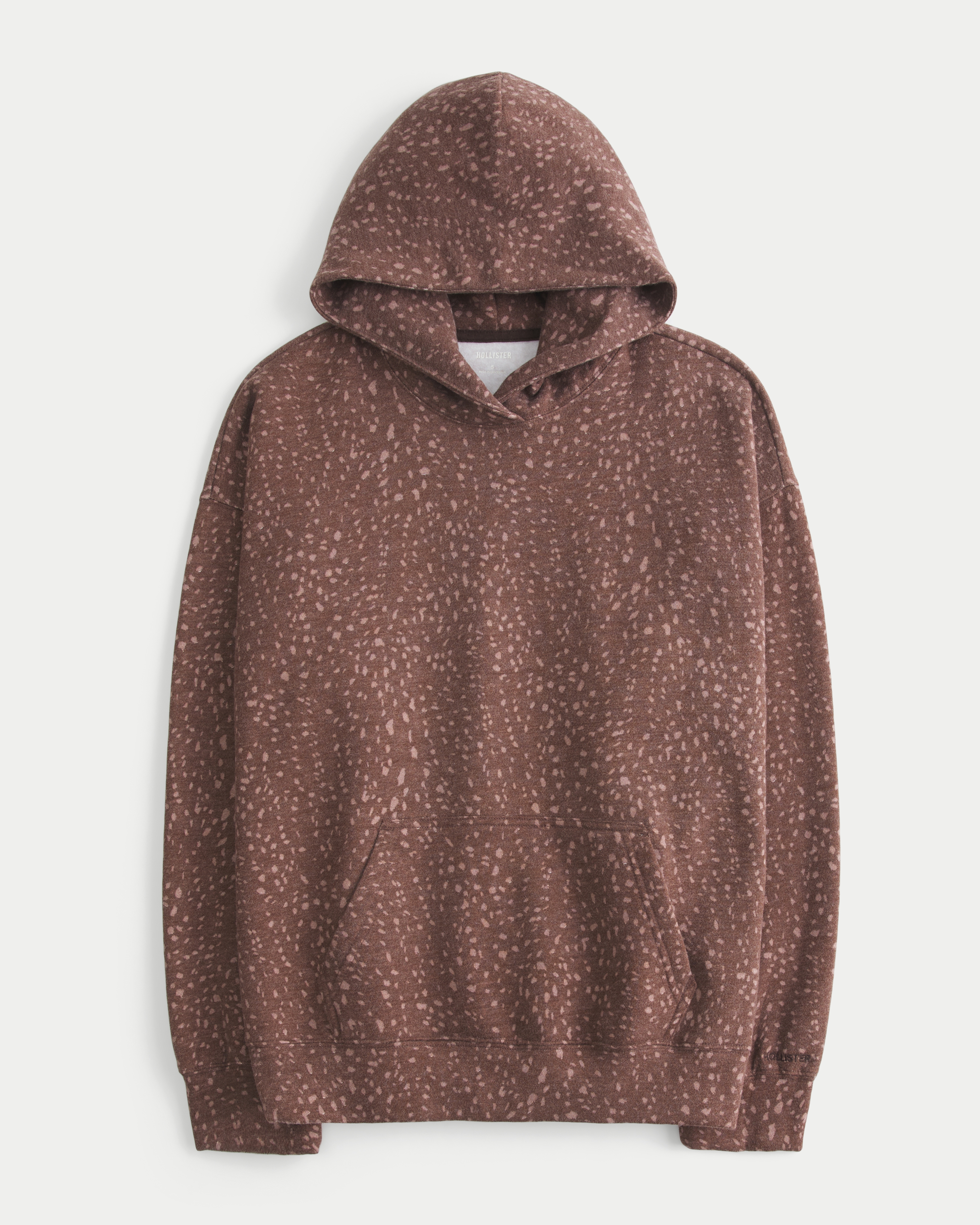 Hollister Feel Good Oversized Doe Print Hoodie