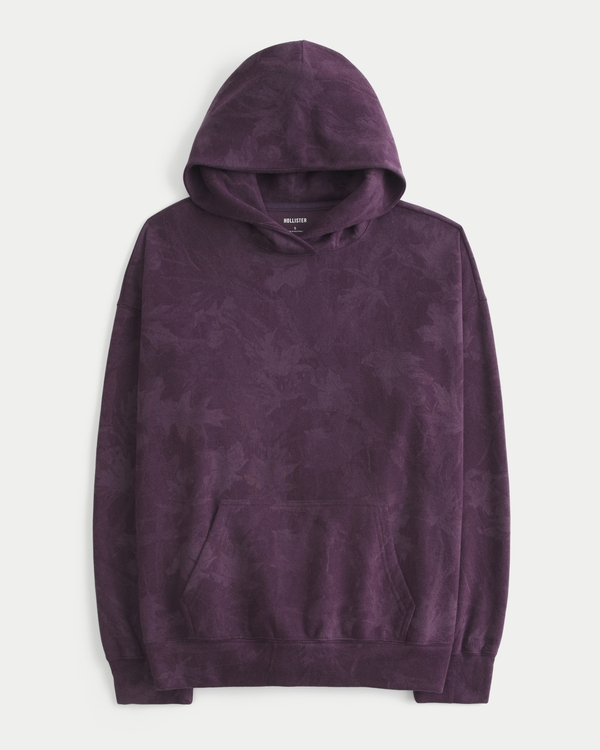 Hollister Feel Good Oversized Camo Hoodie, Plum Pattern view 1