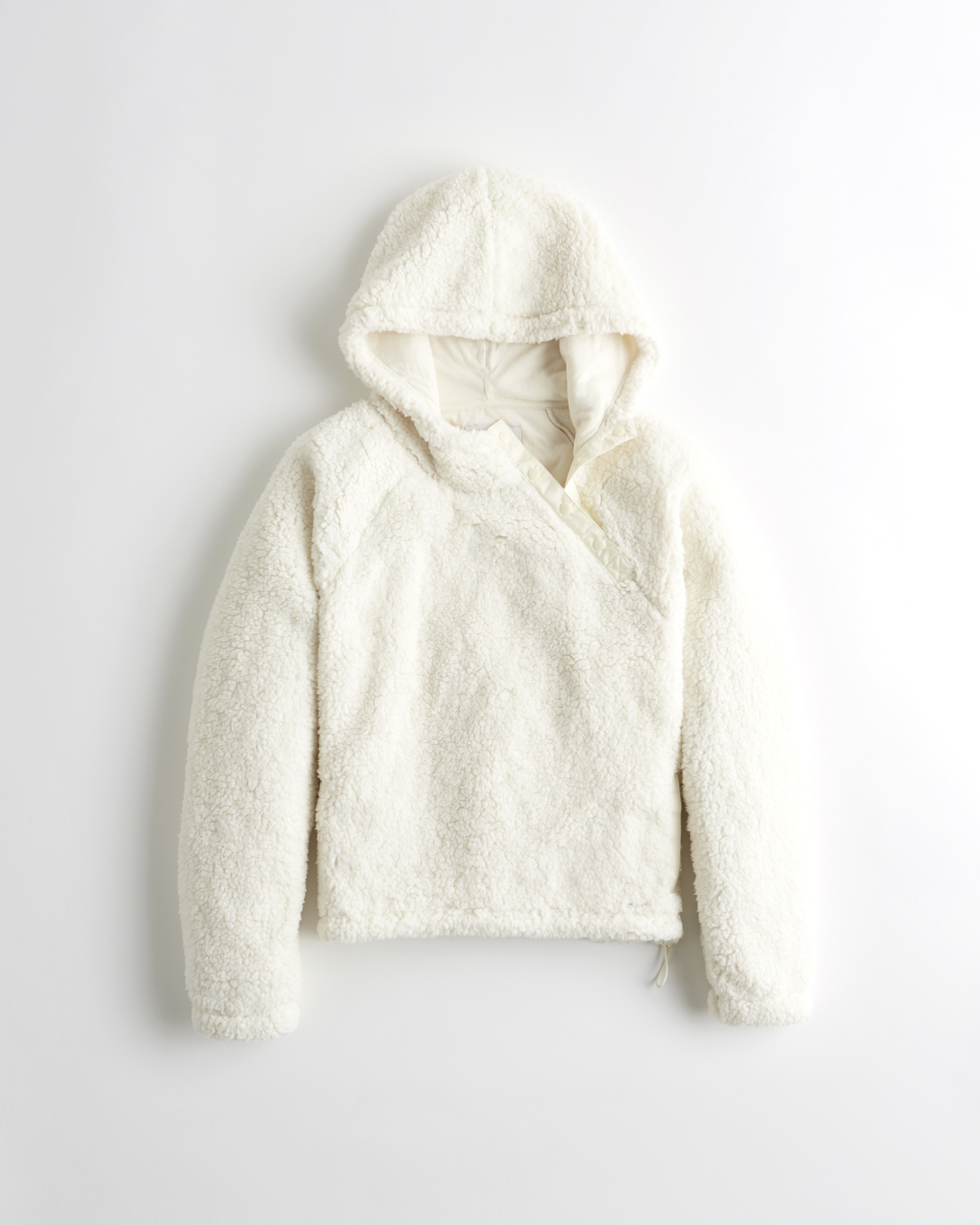 white fluffy hoodie