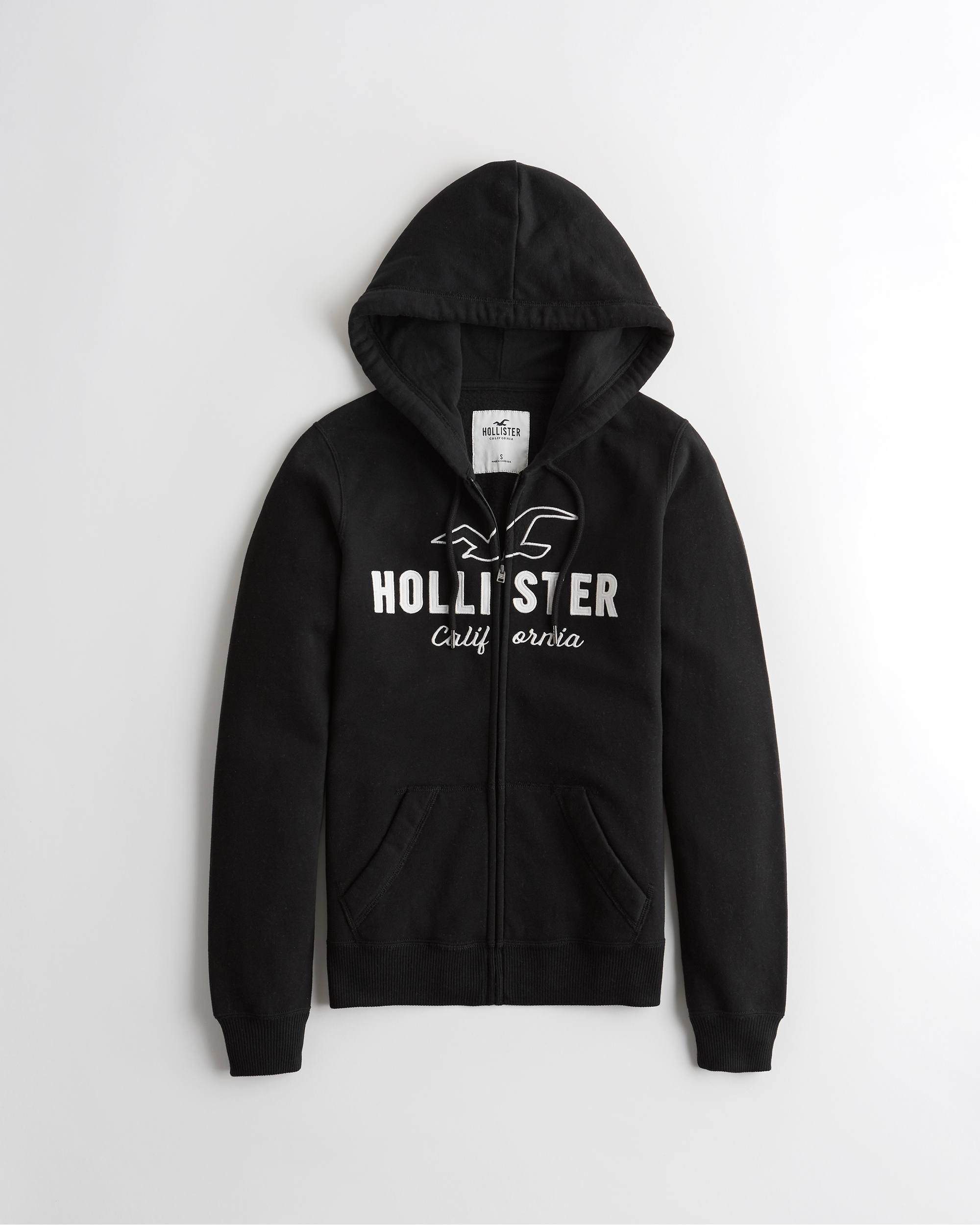 hollister blue zip hoodie