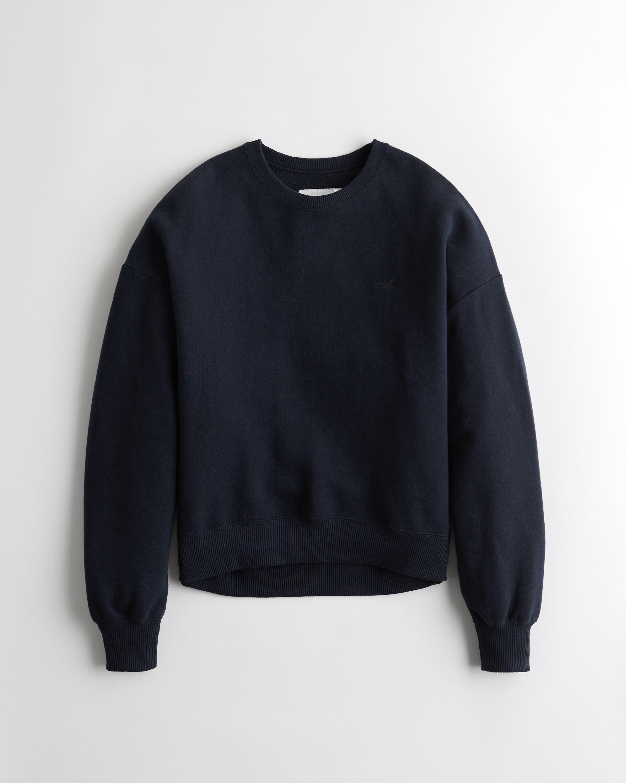 logo tape crewneck sweatshirt hollister