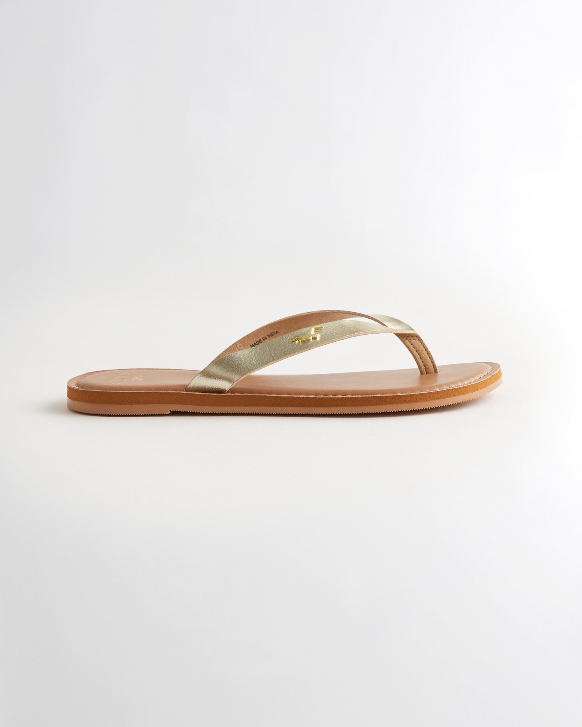 hollister leather flip flops