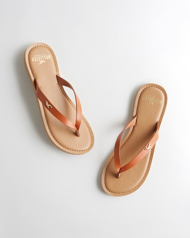 Women's Faux Leather Flip Flops Women's Clearance HollisterCo.ca