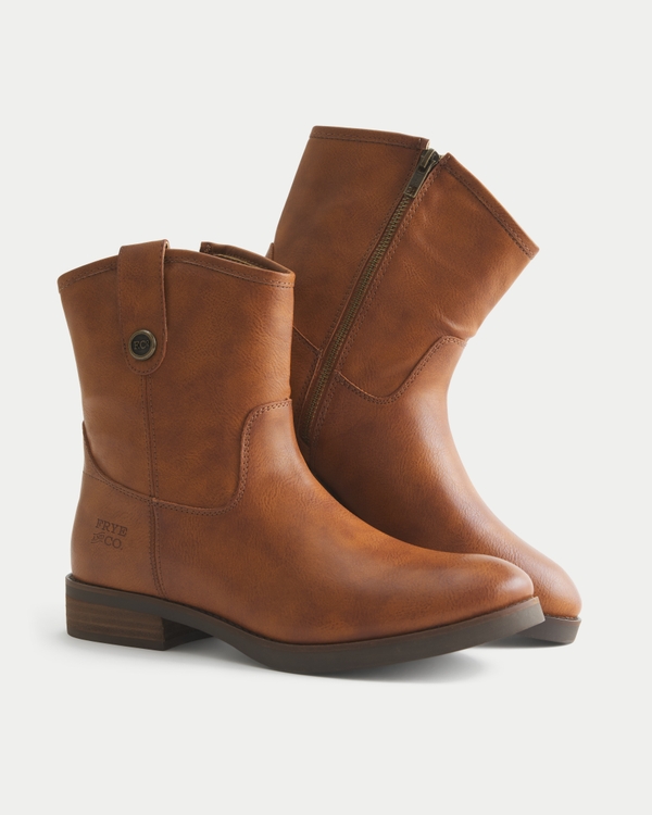 Frye & Co Kellie Button Short Bootie, Camel view 1