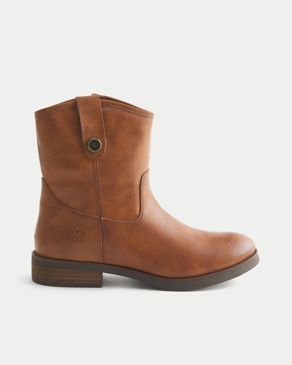 Frye & Co Kellie Button Short Bootie, Camel view 2
