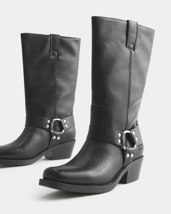 Frye & Co Lorrie Harness 12 Boots, Black view 1