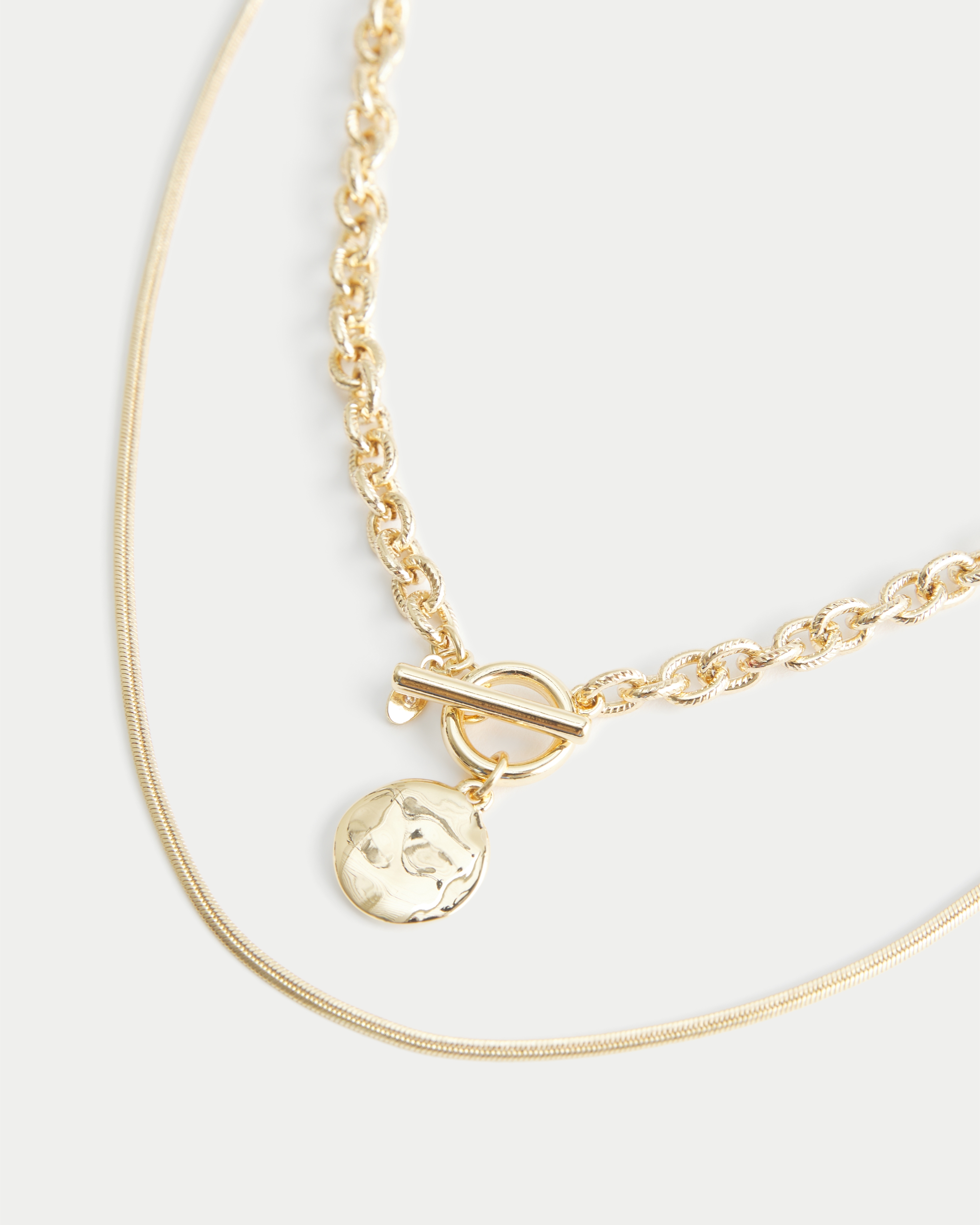 Coin Layered Necklace 2-Pack