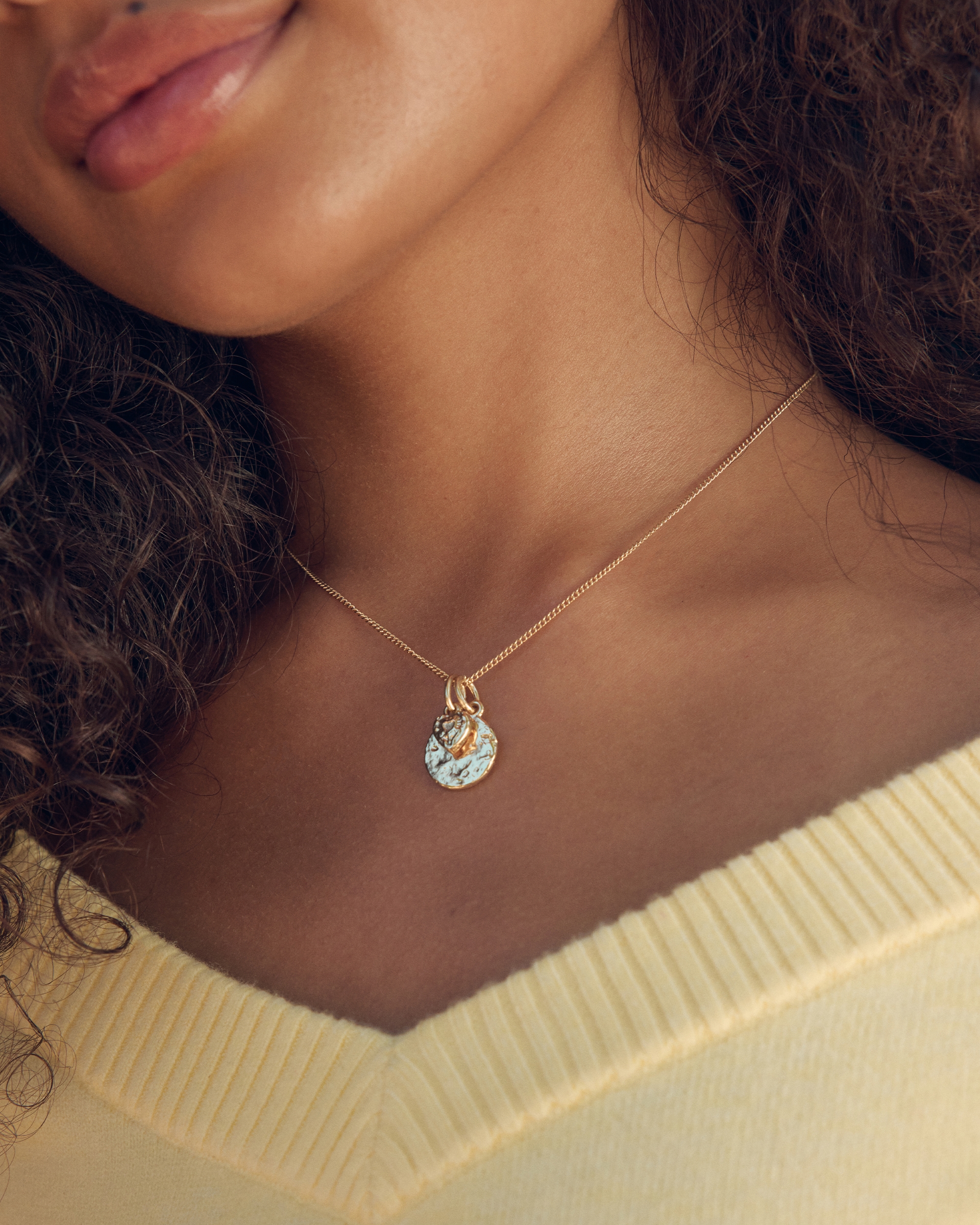 Gold Interchangeable Charm Necklace