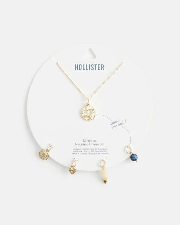 Gold Swap Necklace Charm Set, Gold 5 Pk view 1
