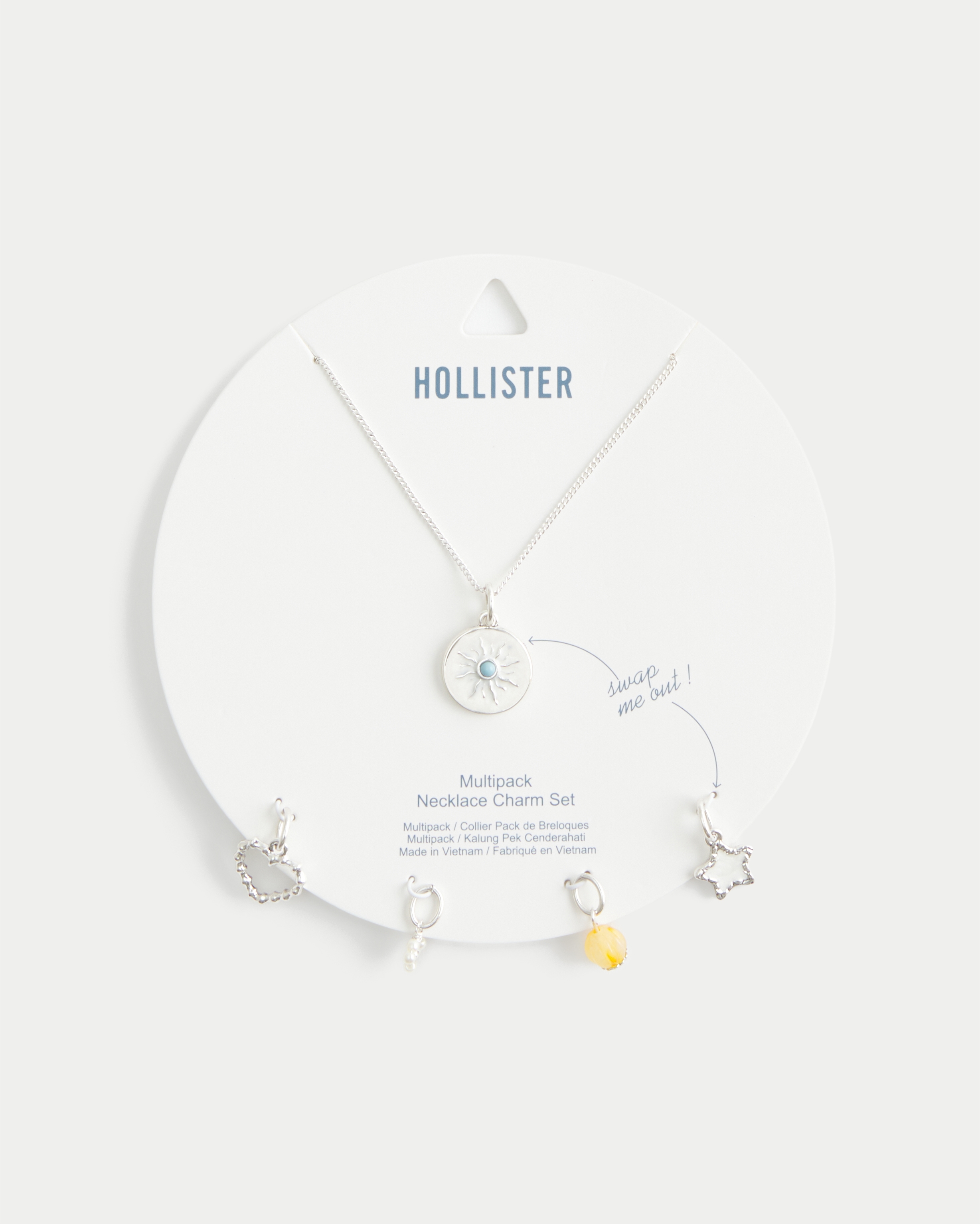 Silver Interchangeable Charm Necklace
