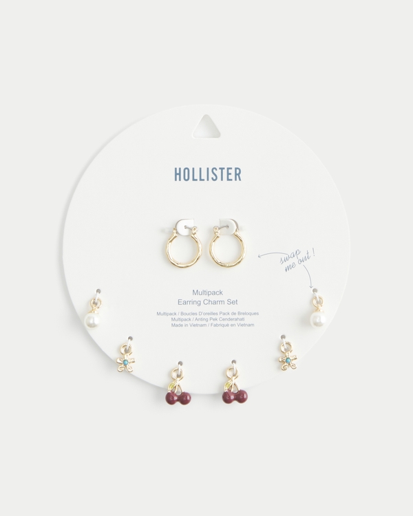 Gold Swap Earring Charm Set, Gold Multi Pk view 1