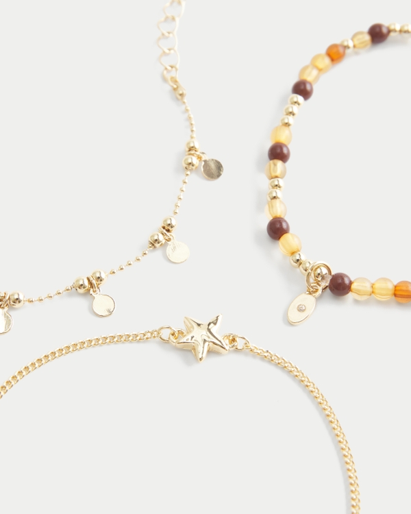 Gold Star Bracelet 3-Pack, Gold 3 Pk view 2