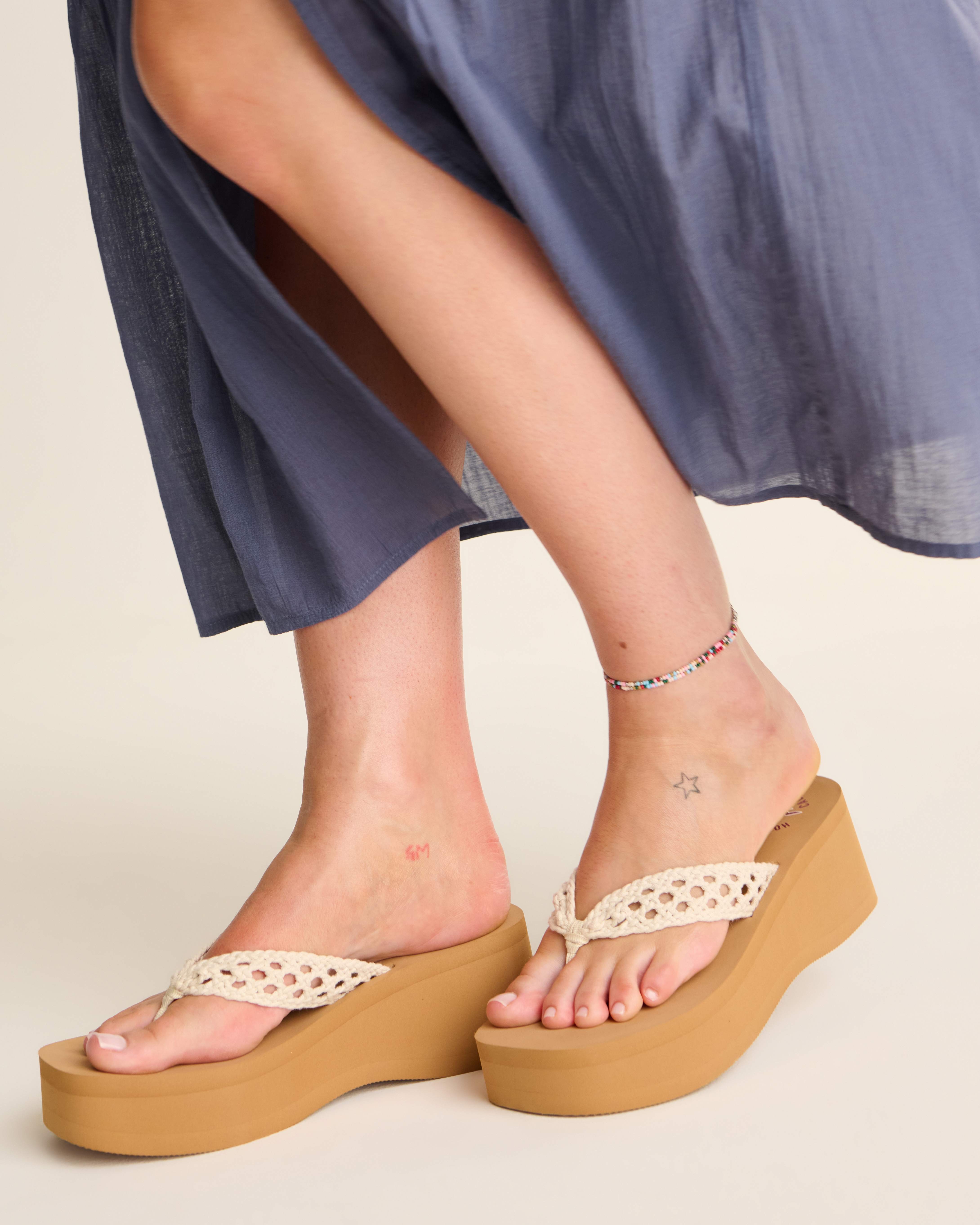 Crochet-Style Platform Flip Flops