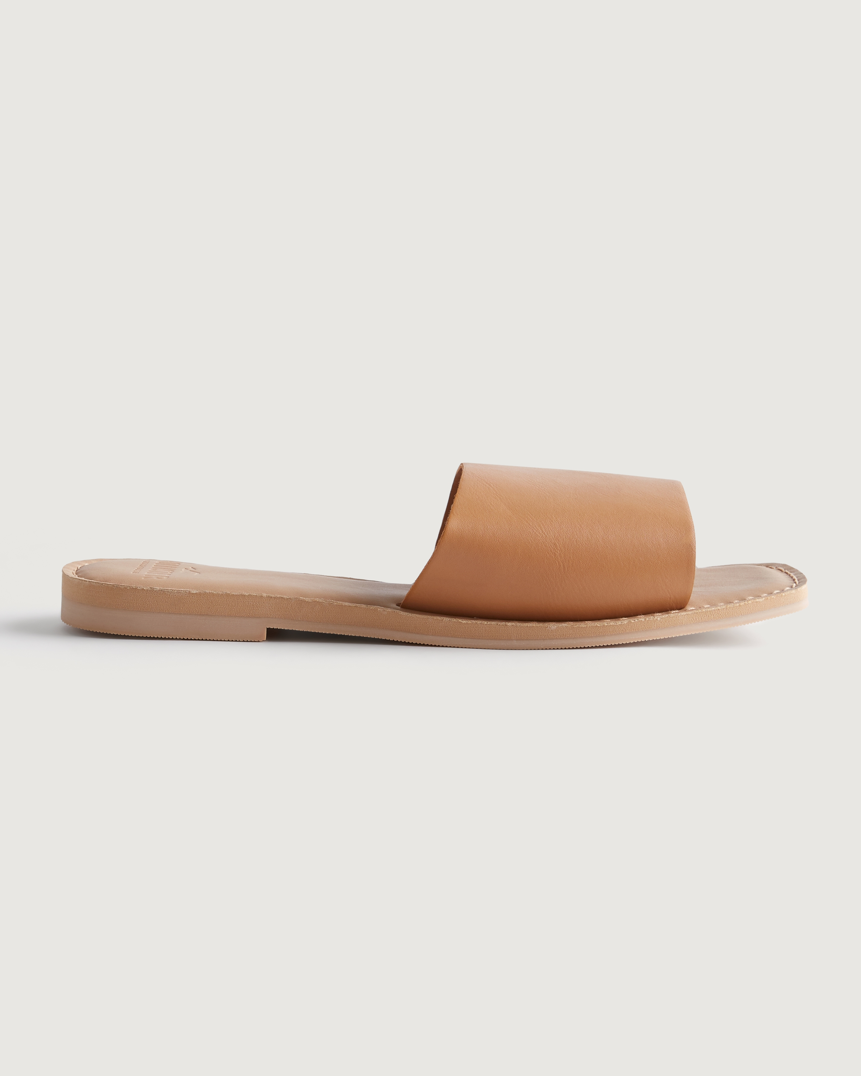 Vegan store leather slides