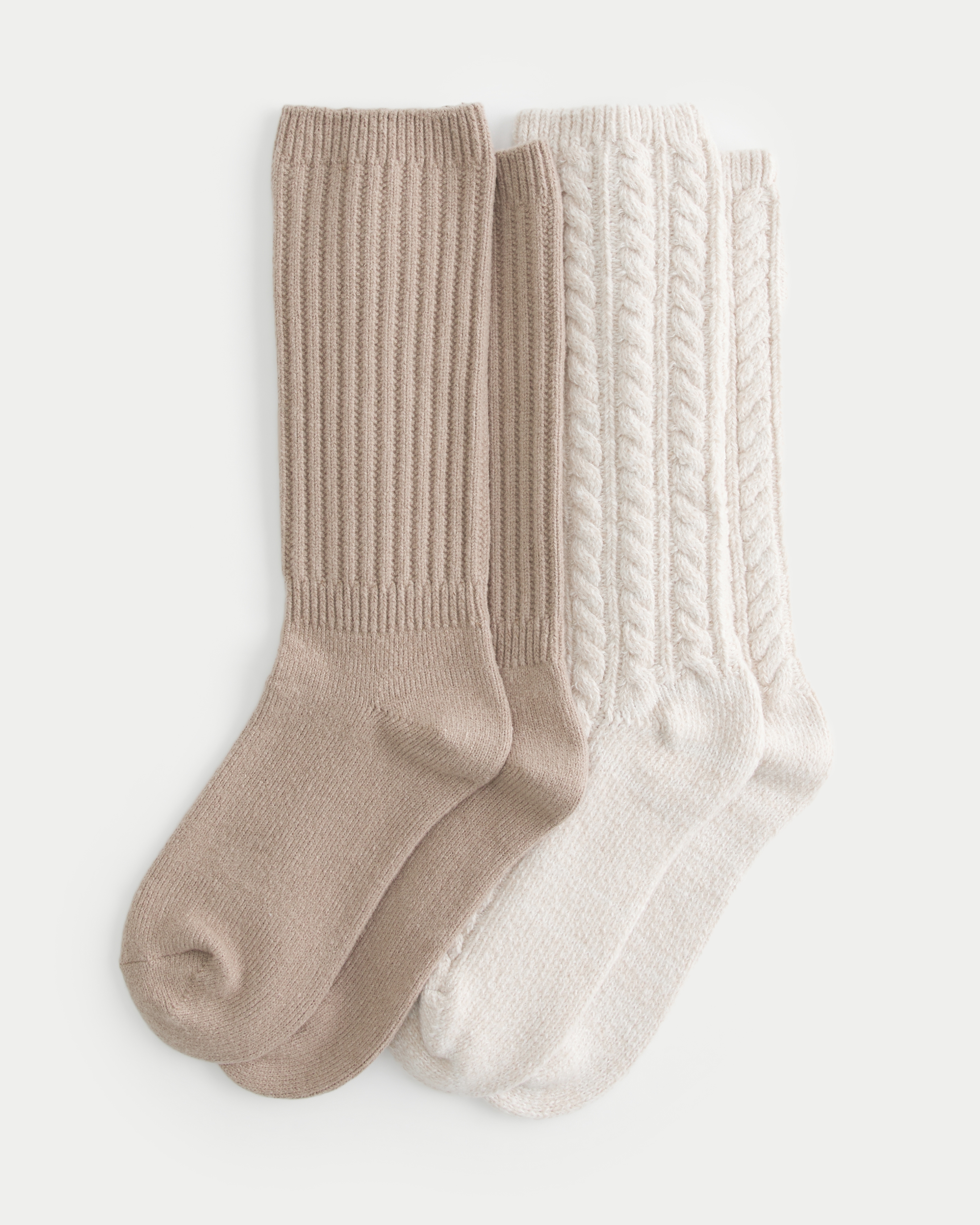 Cable-Knit Socks 2-Pack