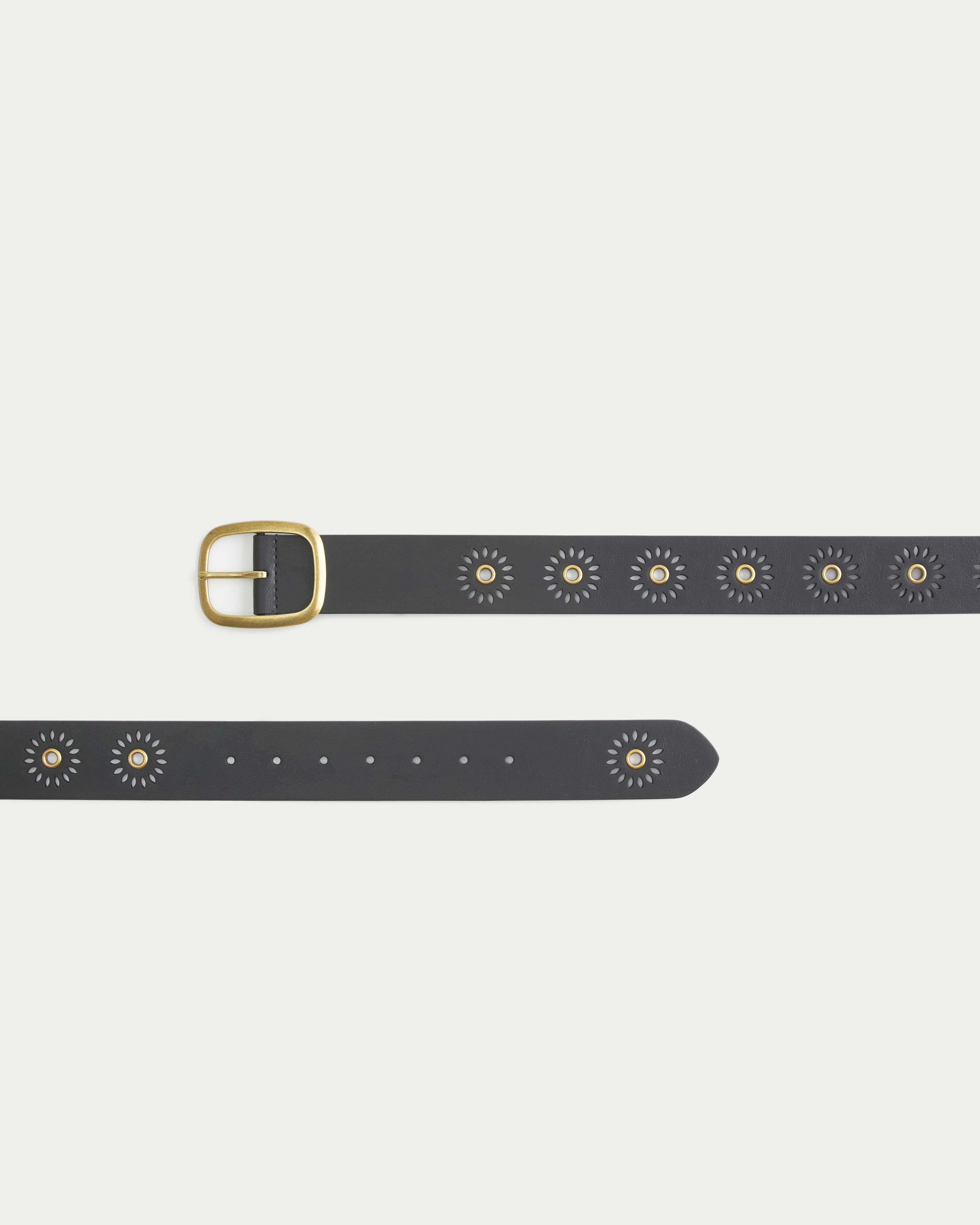 Sunburst Grommet Vegan Leather Belt