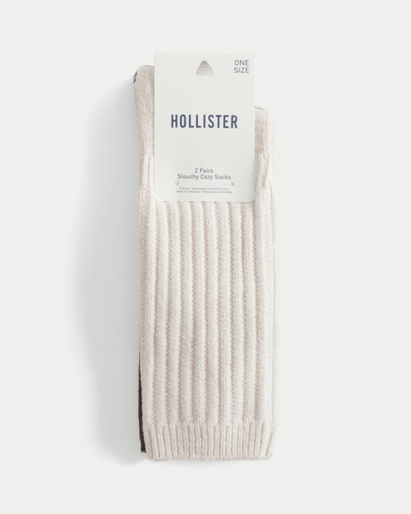Ribbed Socks 2-Pack, Espresso-cream view 2