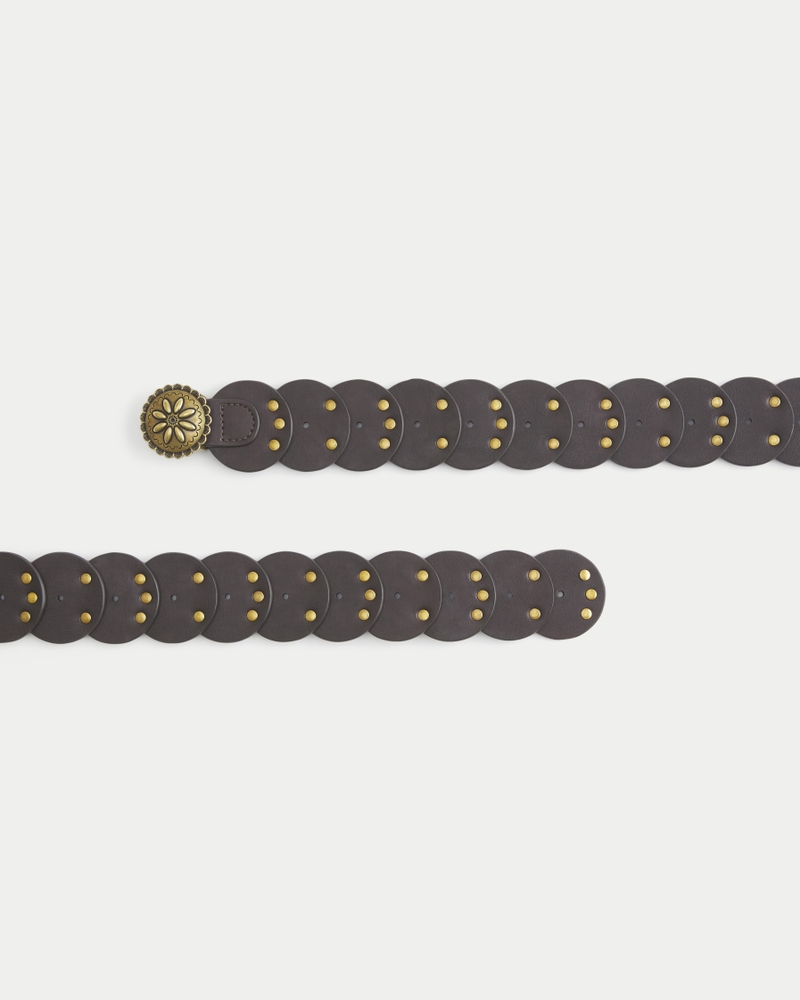 Medallion Vegan Leather Belt