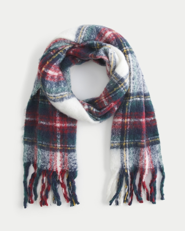 Holiday Vault Release Plaid Scarf, White Plaid view 2