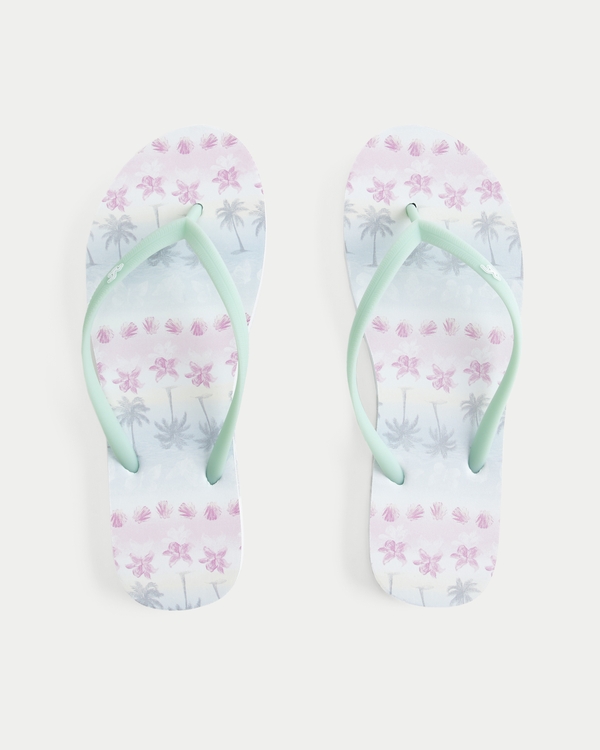 Flip Flops, Light Pink Print view 1
