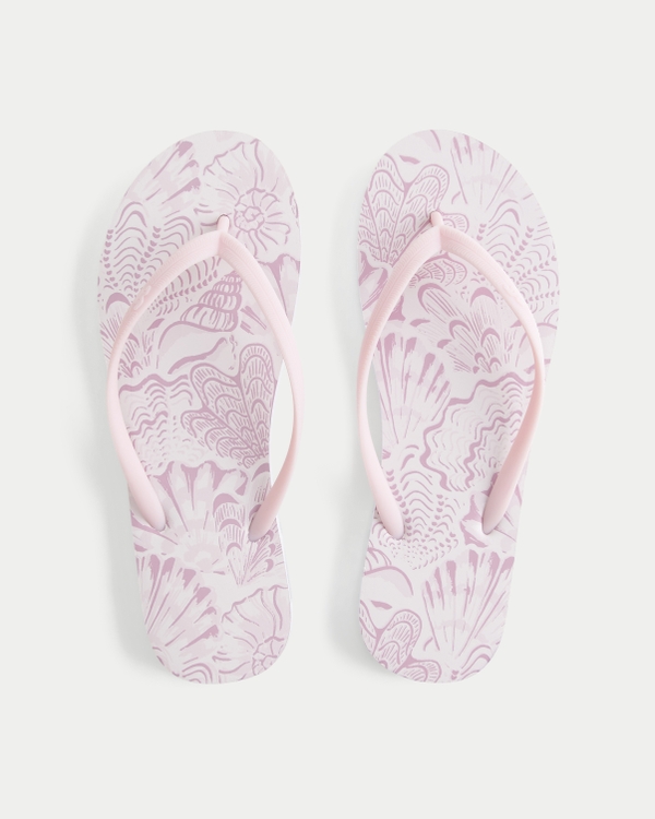 Flip Flops, Light Pink Print view 1