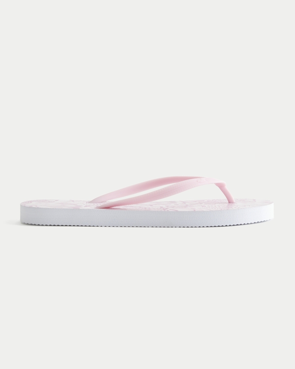 Flip Flops, Light Pink Print view 2