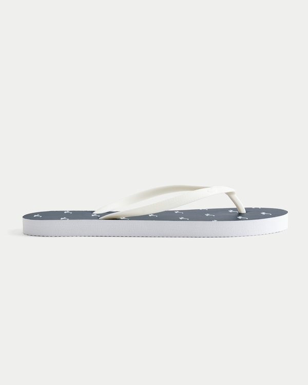 Flip Flops, Navy Blue Pattern view 2
