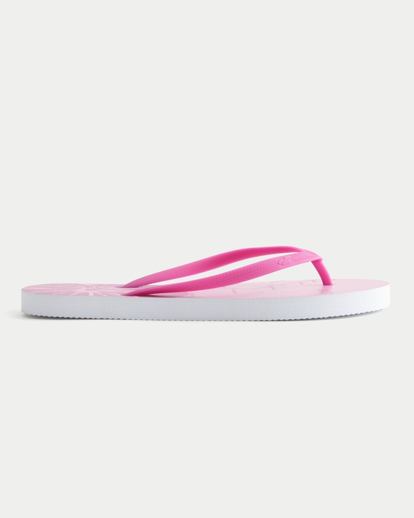 Flip Flops, Dark Pink Print view 2