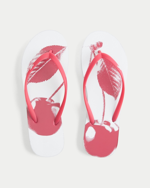 Flip Flops, Red Print view 1