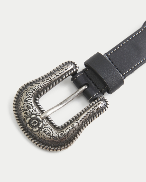 Women's Faux Leather Heart Detail Belt | Women's Jewelry