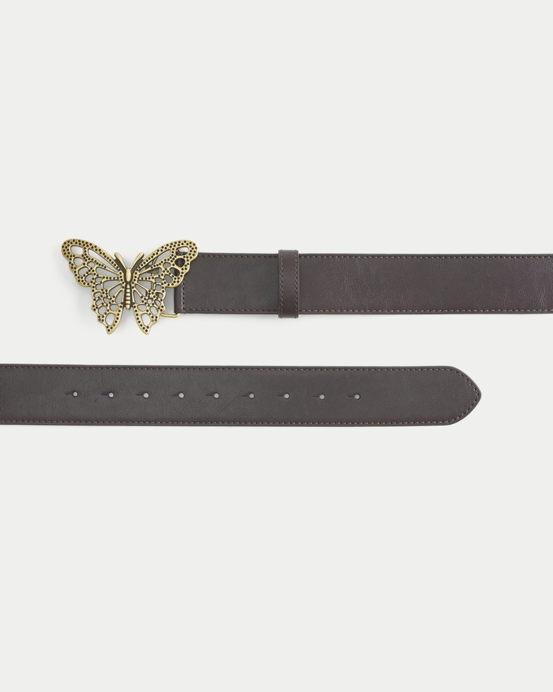 American Eagle Genuine leather. 2007 Women\'s Leather Butterfly Buckle Waist Belt Women main image 4