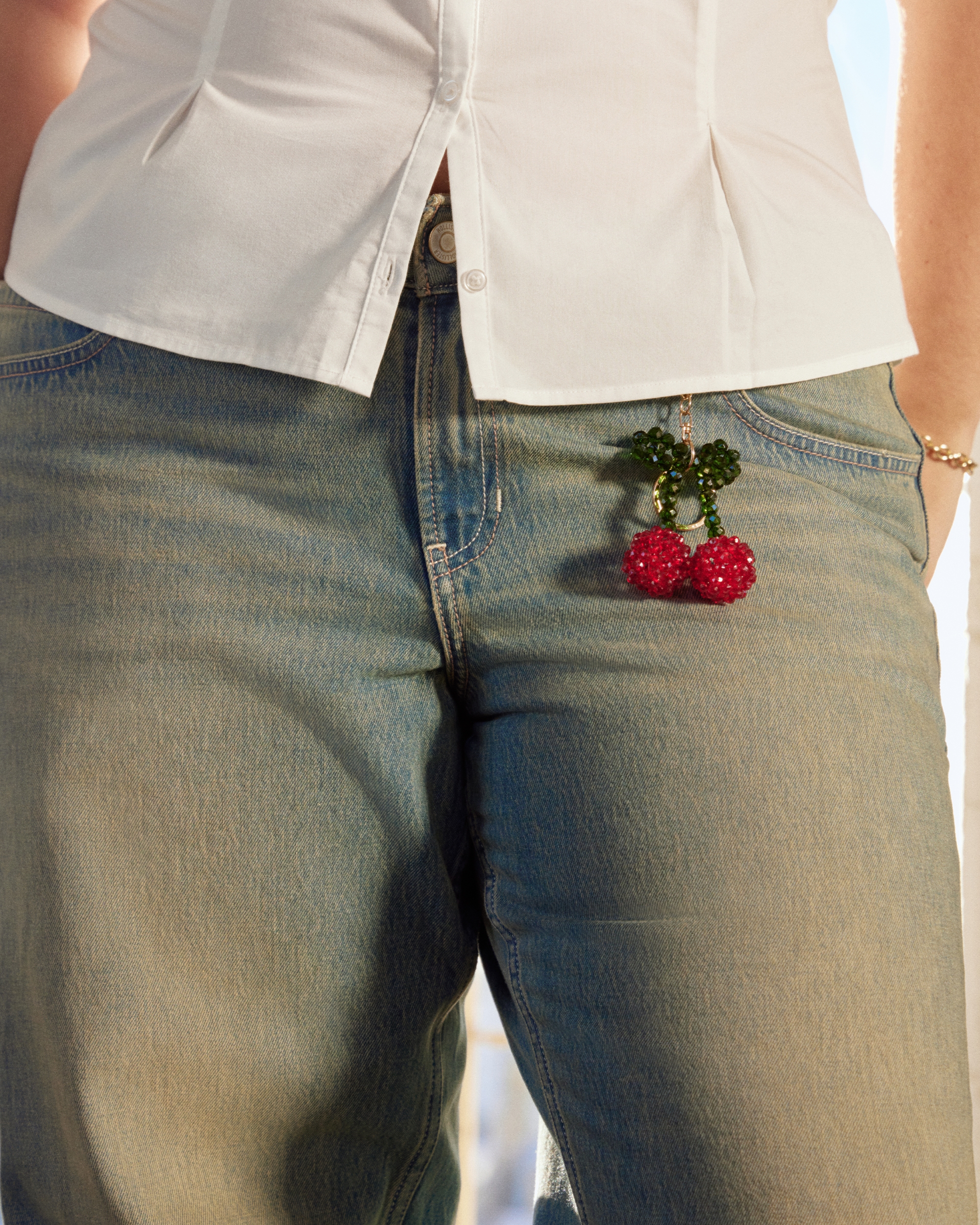 Cherry Bead Keychain