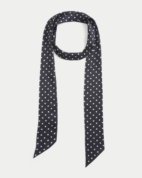 Polka Dot Scarf Belt, Black Dot view 1