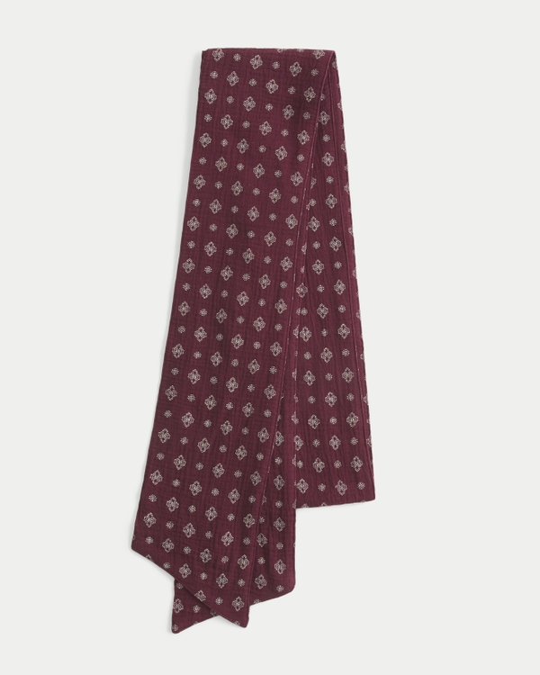 Pattern Scarf, Mulberry Print view 2