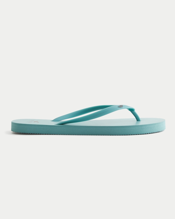 Rubber Flip Flops, Med Blue Dd view 2