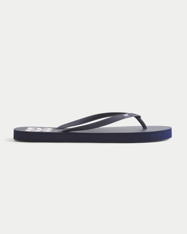 2026 Graphic Rubber Flip Flops, Navy view 2