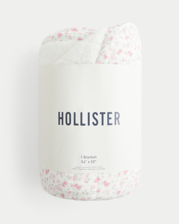 Cozy Quilted Strawberry Pattern Blanket, Light Pink Floral view 2