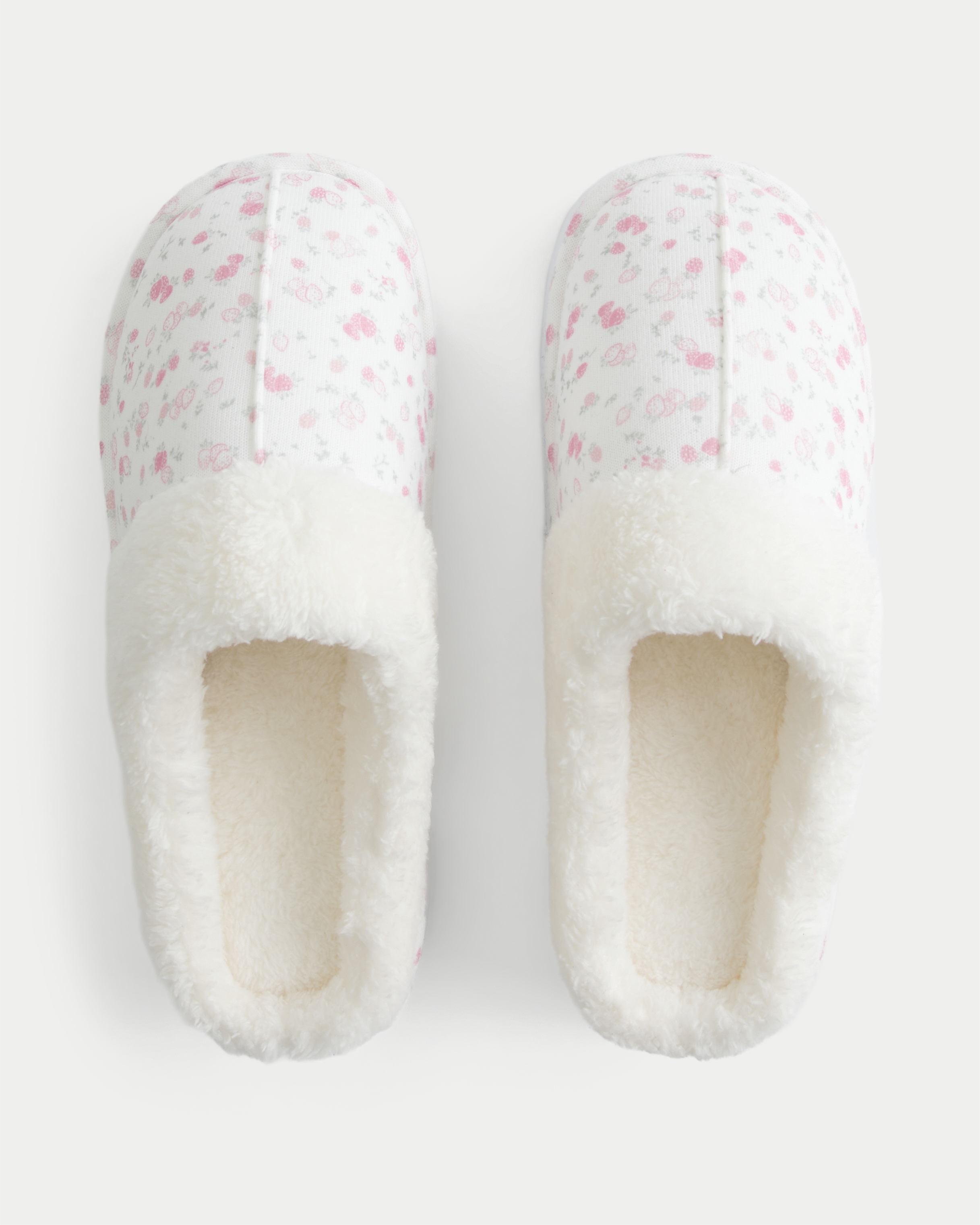 Sherpa-Lined Platform Slippers