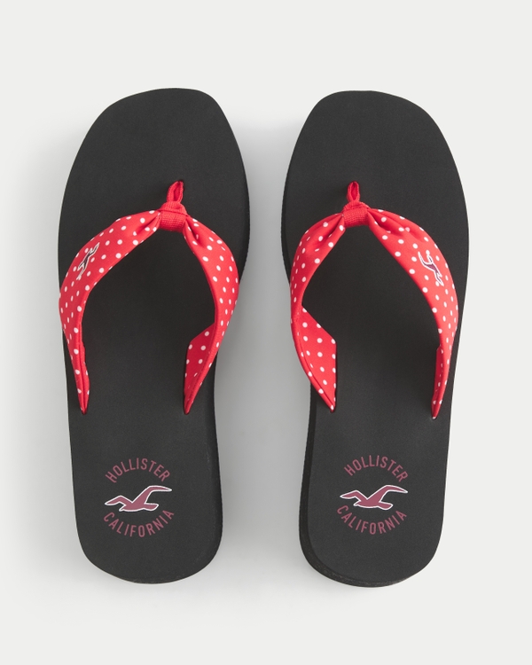Platform Flip Flops, Red Dot view 2