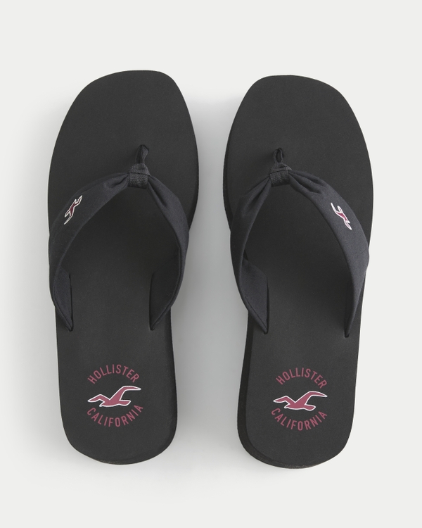 Platform Flip Flops, Black view 2