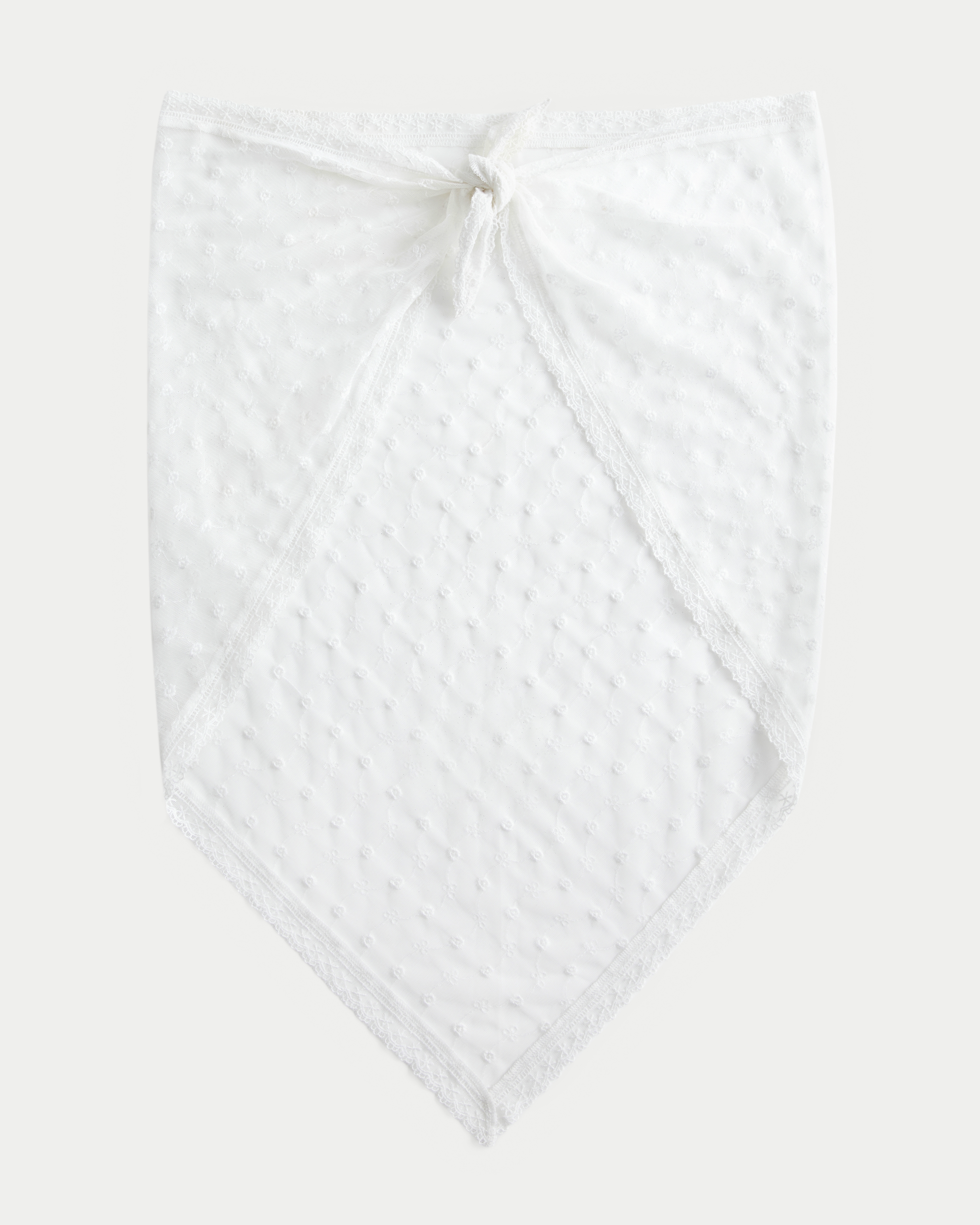 Lace Trim Mesh Bandana Belt