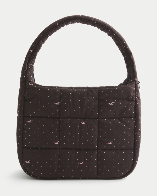 Puffer Tote, Brown Pattern view 2