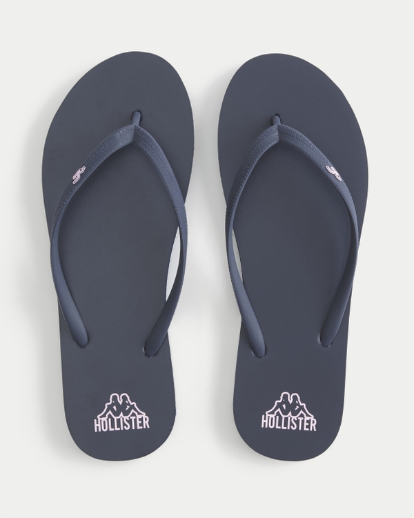 Hollister + Kappa Rubber Flip Flops, Navy view 1