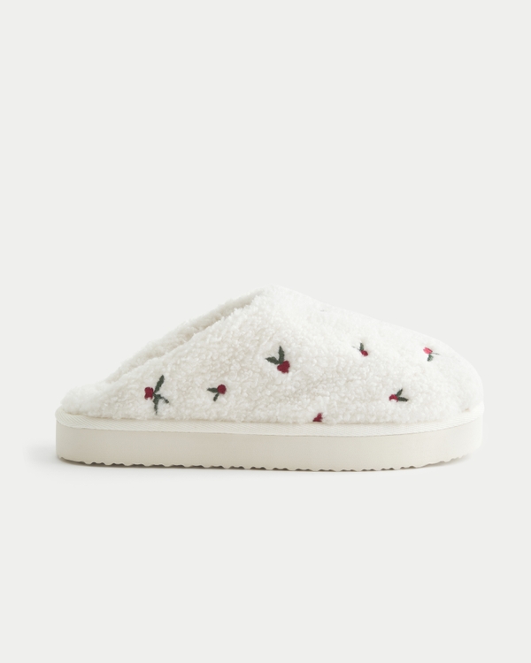 Sherpa Mistletoe Slippers