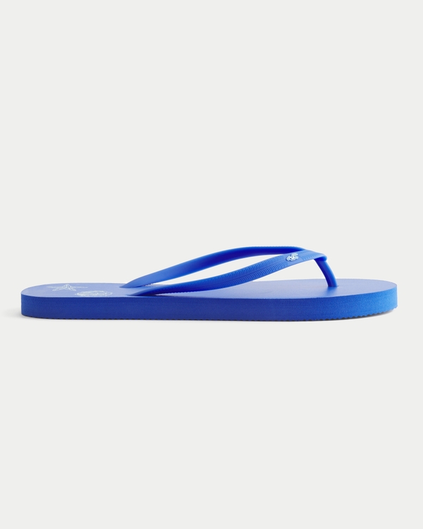 Graphic Rubber Flip Flops, Cobalt view 2