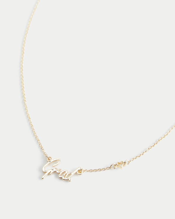 Grad Necklace, Gold view 2