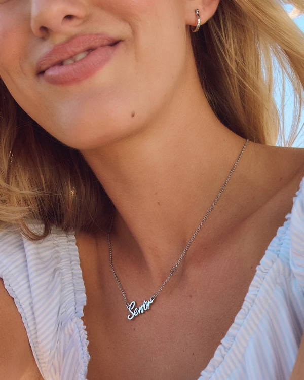 Senior Necklace, Silver view 1