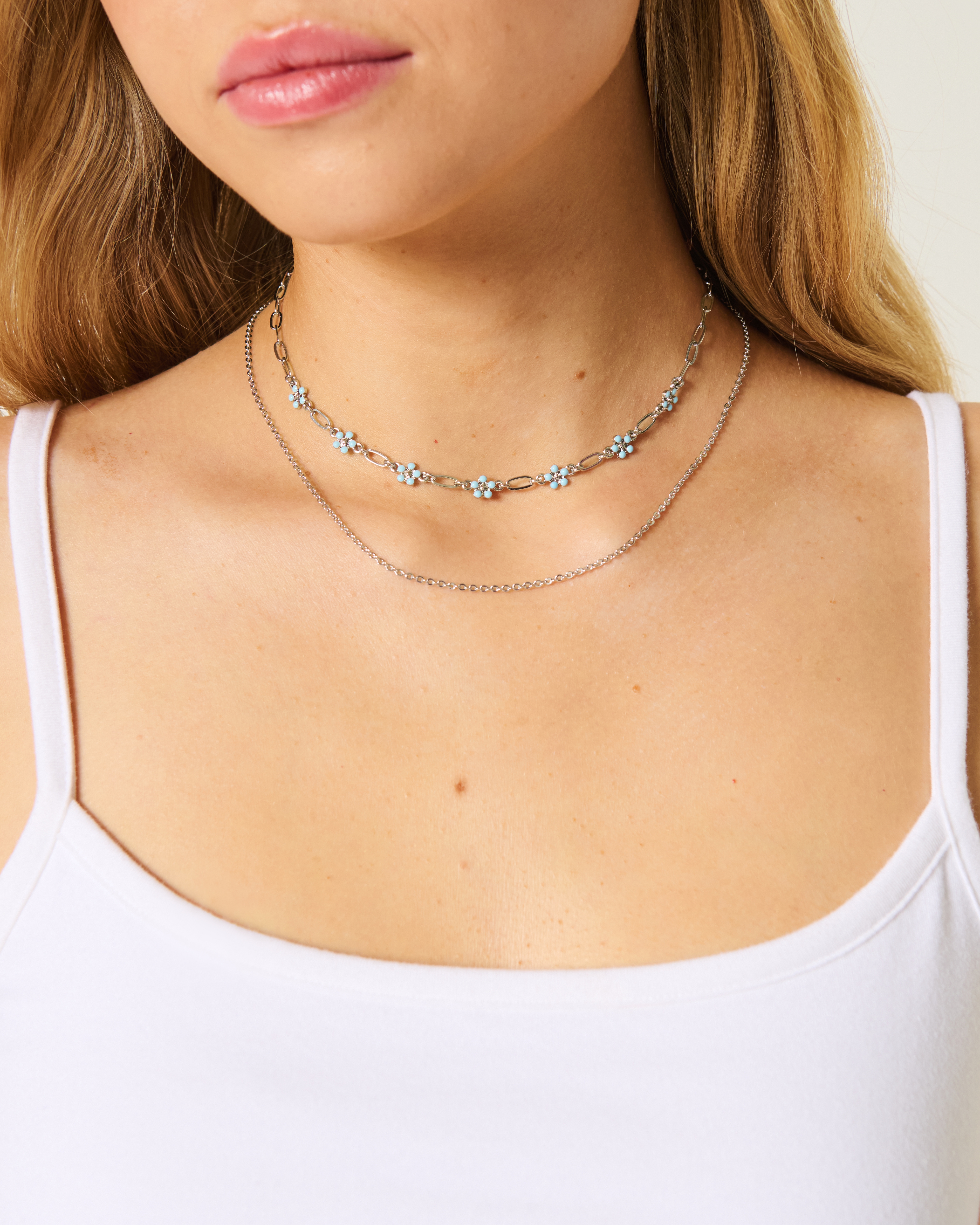 Floral Charm Necklace 2-Pack