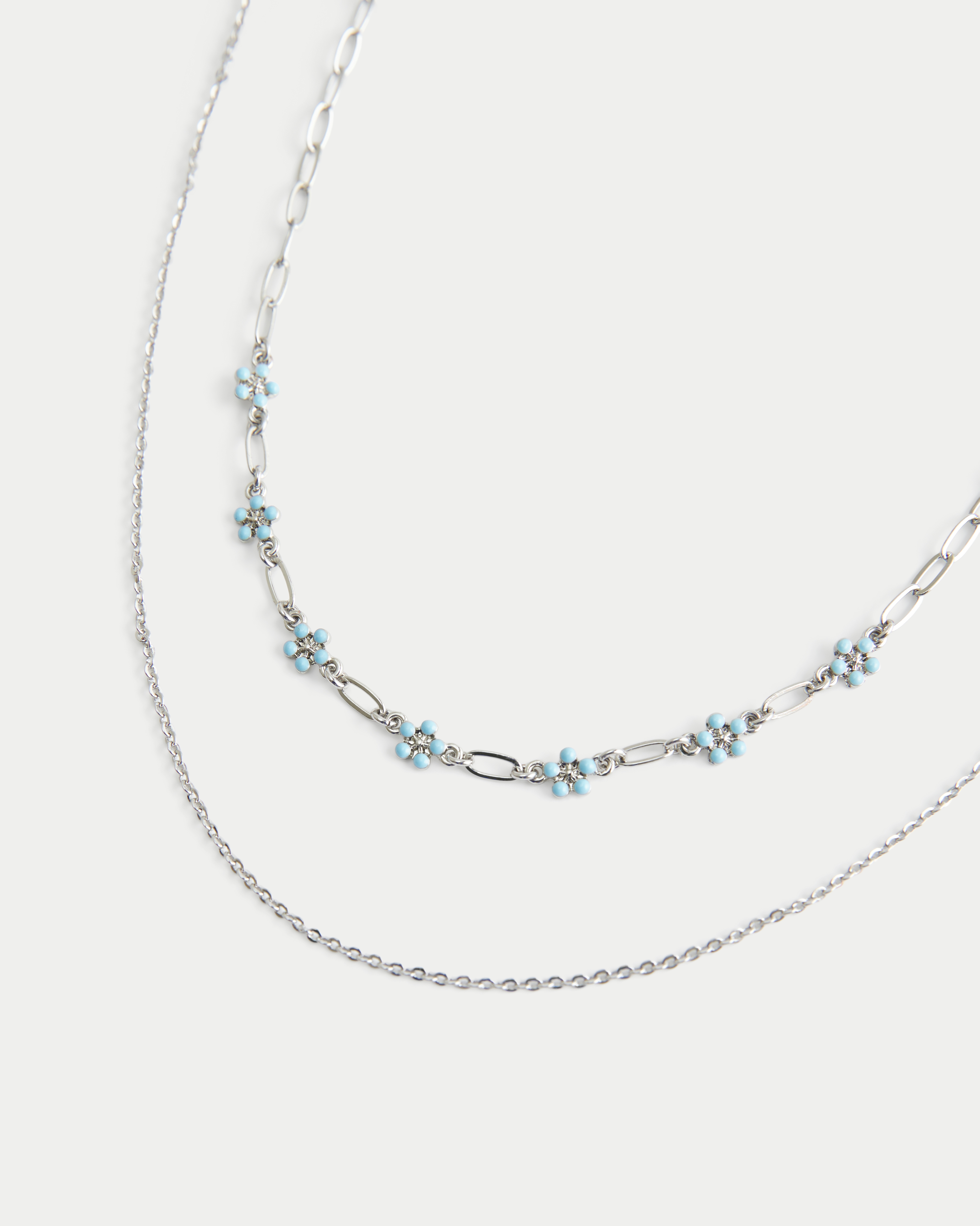 Floral Charm Necklace 2-Pack