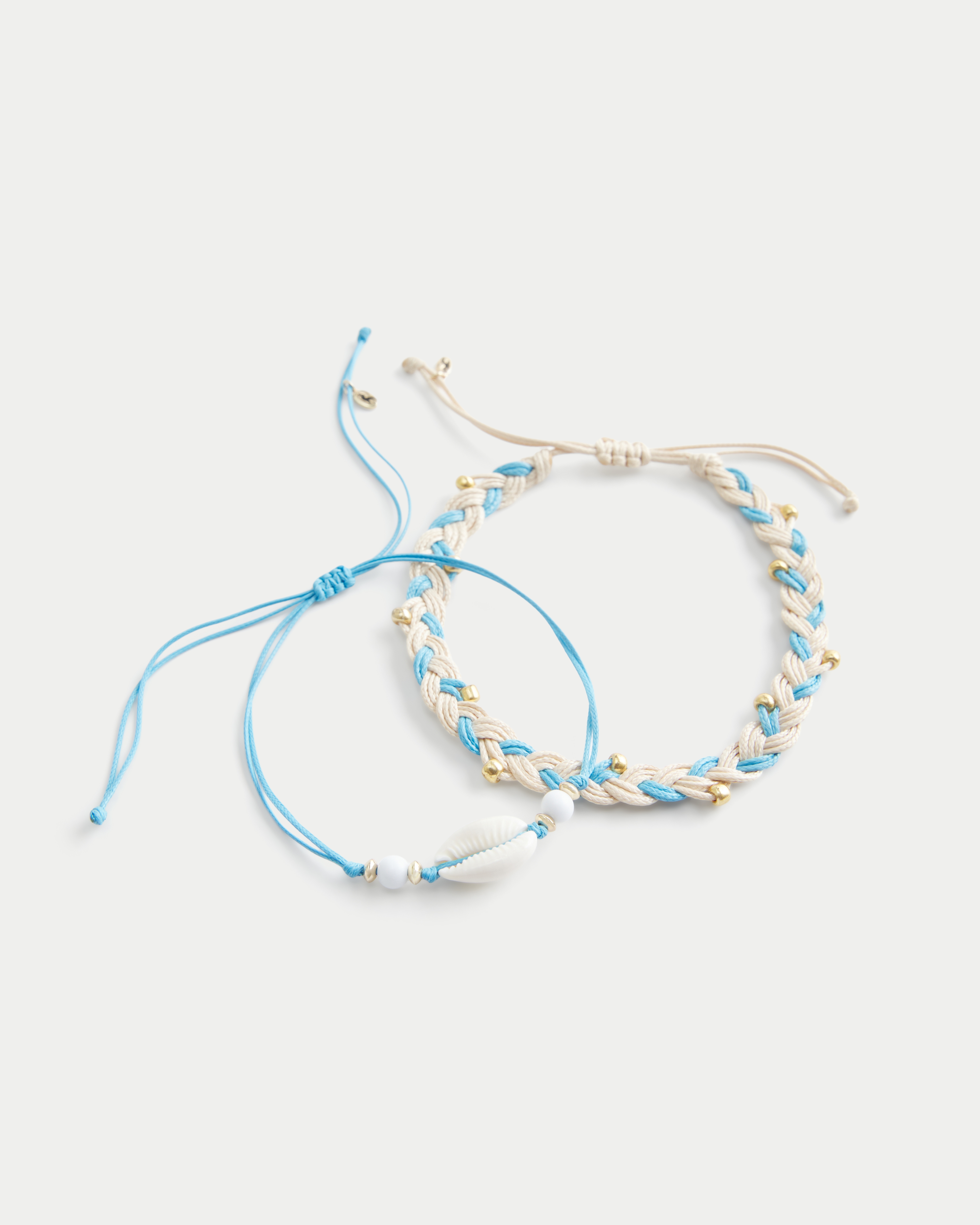 Blue Puka Anklet 2-Pack